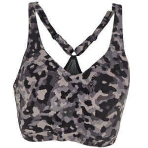 Athleta Advance Sports Bra Black Camo Camoflague High-Impact Running Workout 38D